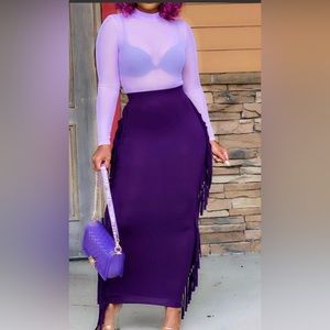 NWT “The Raven” (Named after my fav football team 😁)2Pc Skirt Set (Sizes: S-XL)